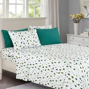 Elegant Comfort 6-Piece Christmas & Holiday Sheet Set - Soft as a Hotel Premium Quality