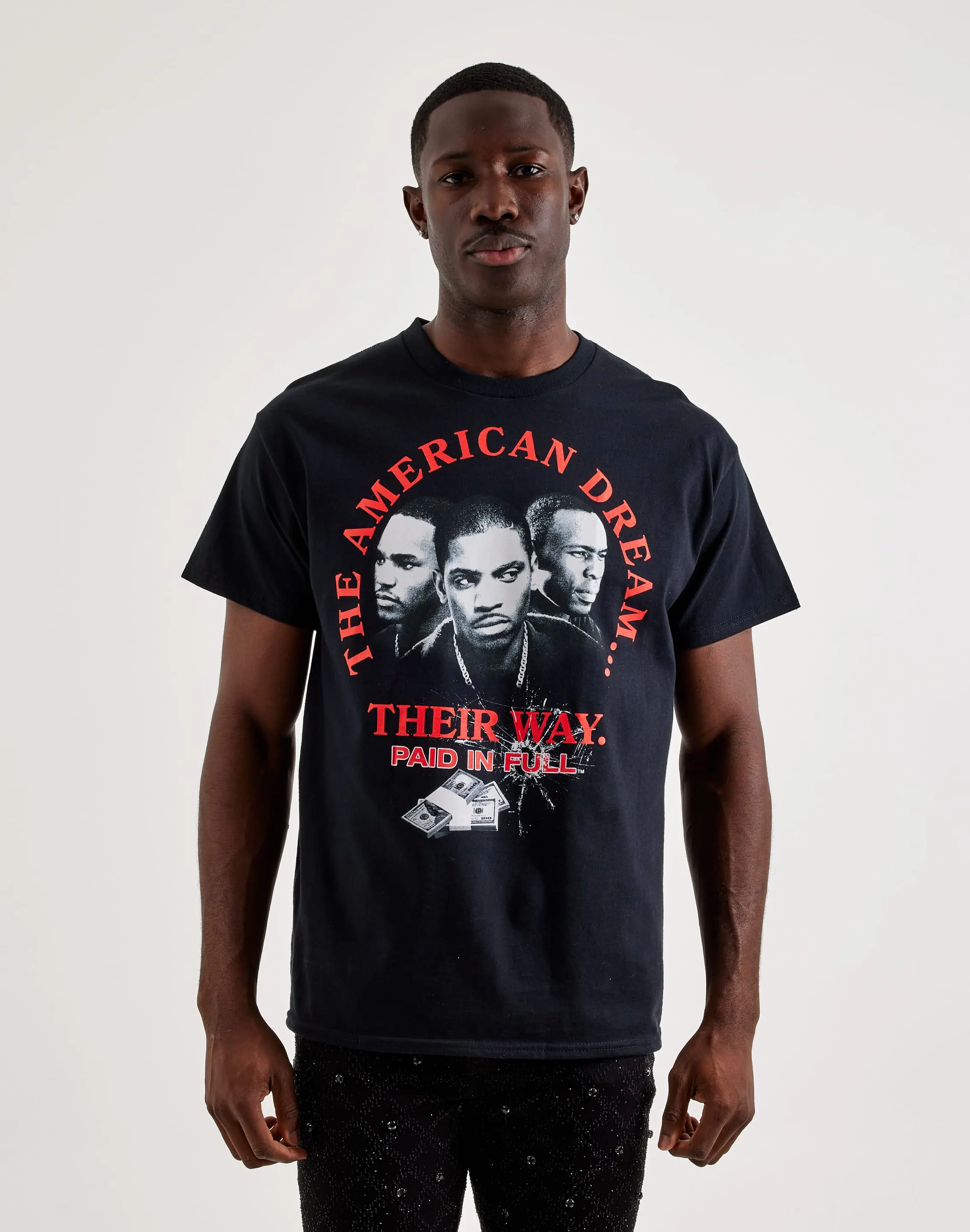 Mens Goodie Two Sleeves Paid In Full Dreaming Of Money Tee