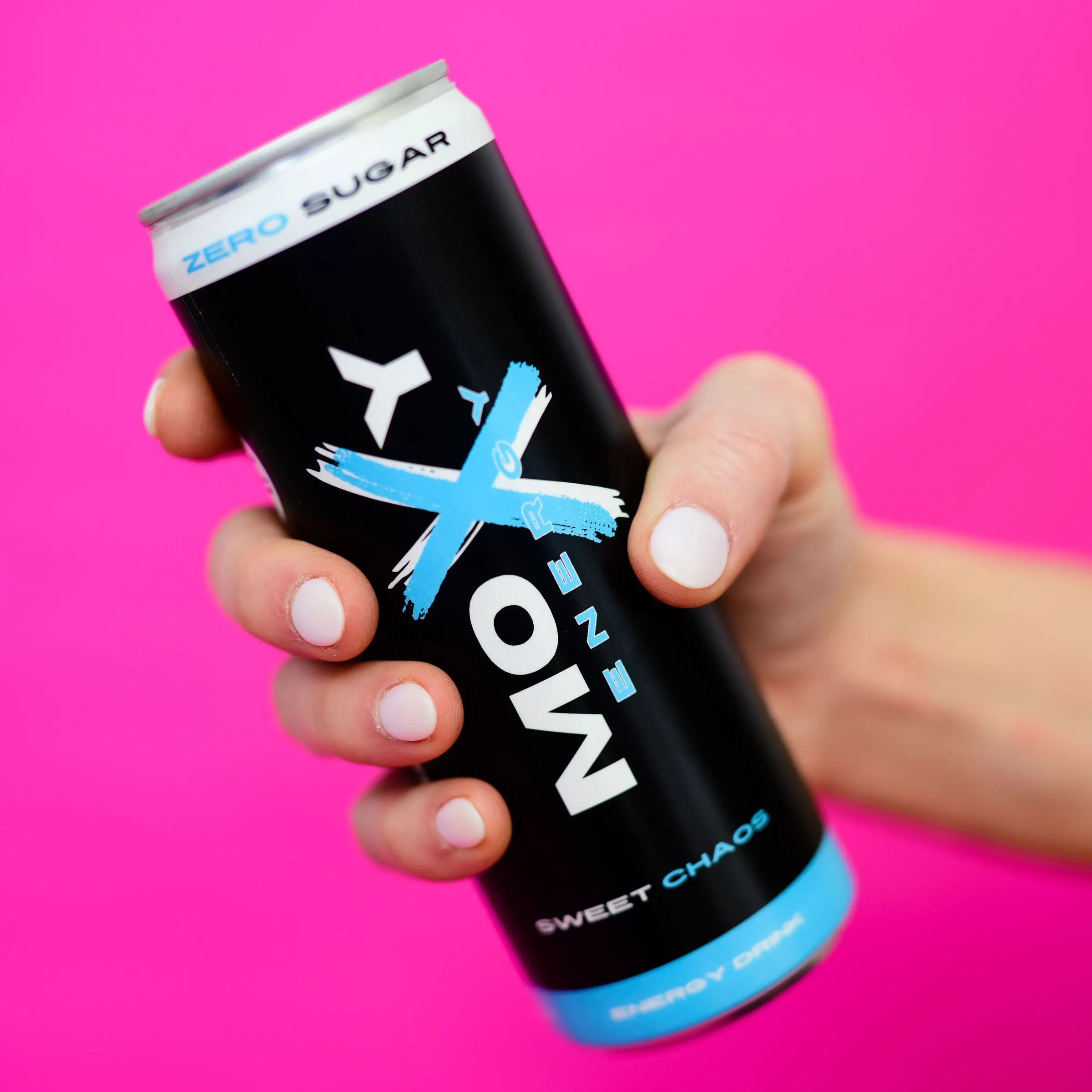 Moxy Energy Sweet Chaos Case - 12 Pack Zero Sugar Energy Drinks with Natural Caffeine & Lion's Mane Mushrooms No Crash Clean Ingredients Beverage