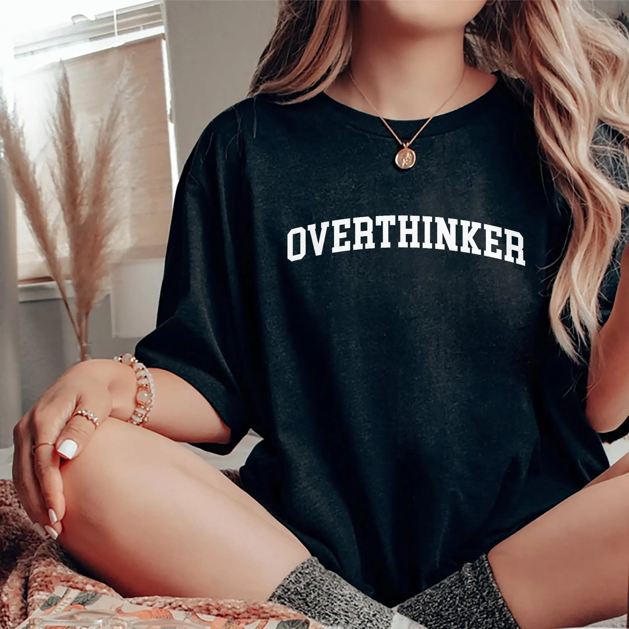Overthinker Shirt, Overthinking T-shirt, Overthinkers Club Graphic Printed Tee, Overthink Soft Fabric Short Sleeve T-shirt, Unisex Comfort Shirts, Gift For Her, Women's Tops, Menswear, Womenswear, Cotton Fabric Relaxed Fit Chic Style
