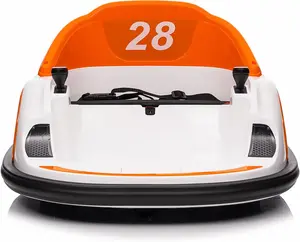 【Christmas Gift】Orange 12V Kids Electric Ride On Bumper Car With Remote Control Dual Motors 360 Degree Spin Led Lights Mp3 Music Safety Belt And Slow Start For Toddlers Ages 15 And Up Orange