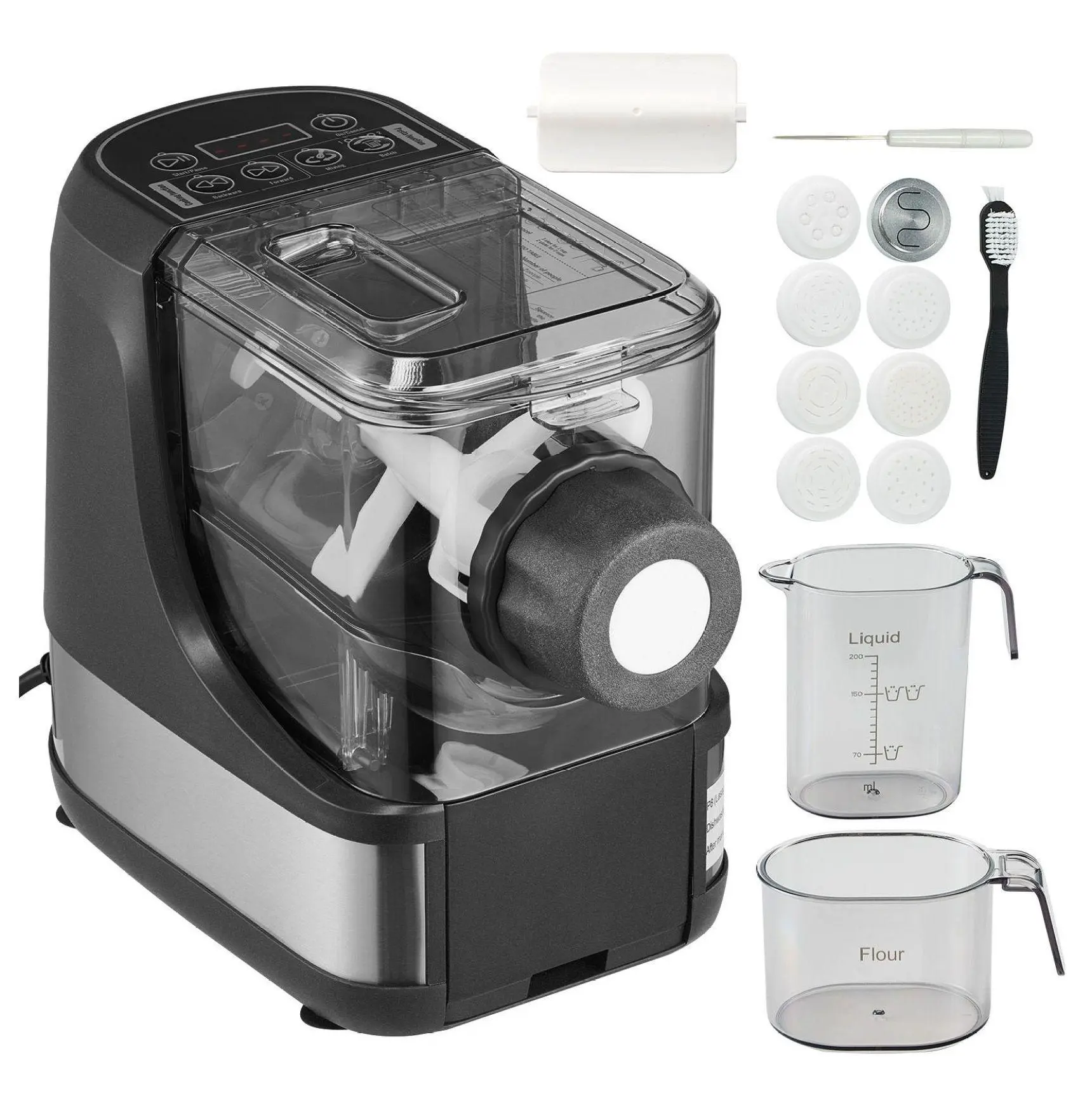 Electric Pasta Maker, 150W Automatic Noodle Machine with 8 Dies, 500g Capacity, 4 Modes - Homemade Pasta for Kitchen & Family Default