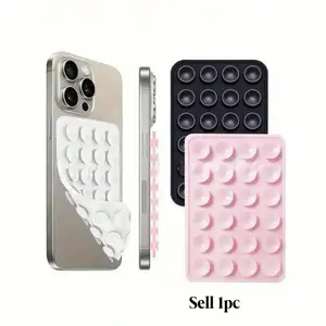 Dual-Sided Phone Stand, Silicone Suction Cup Phone Case Holder, Hands-Free Strong Grip Stand for Selfies and Videos, Convenient Phone Accessory