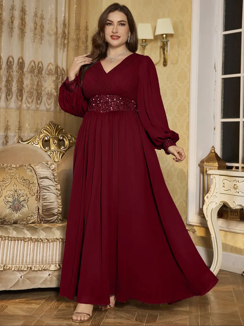 long sleeve formal dresses for women plus size