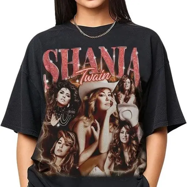 Shania Twain Vintage Tour Shirt, Country Music Concert Tee, Retro Graphic T-Shirt Unisex Fan Gift