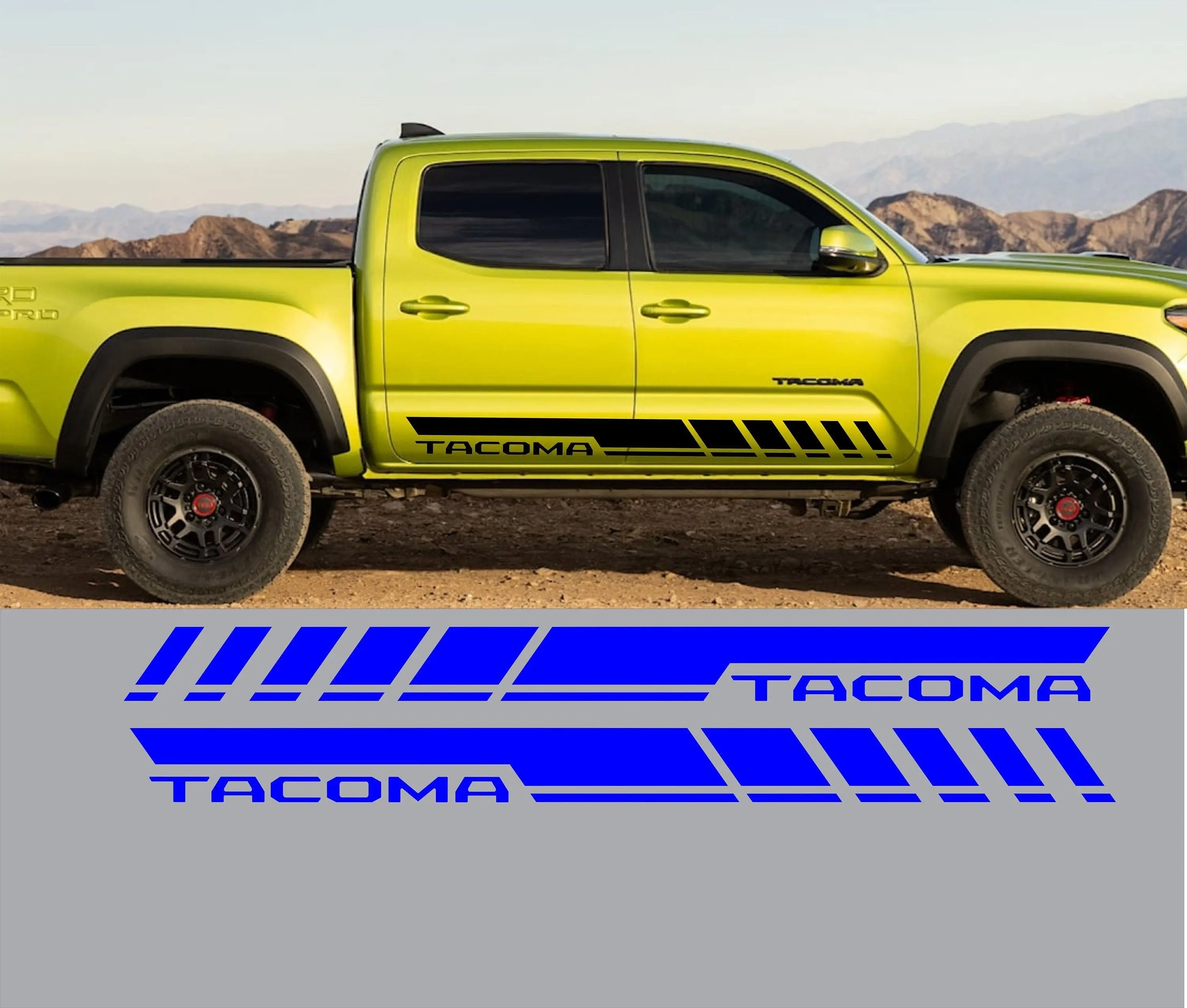 Toyota Tacoma ROCKER PANEL Vinyl Decal Sticker Graphics Kit TRD 4x4 off-road Door Decals vinyl decals for 2013-2023  Toyota Tacoma