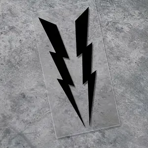 2 Pieces Vibrant Lightning Bolt Vinyl Decals for Motorcycles, Cars, Helmets and Windshields - Durable Pets, Highlight Finishes