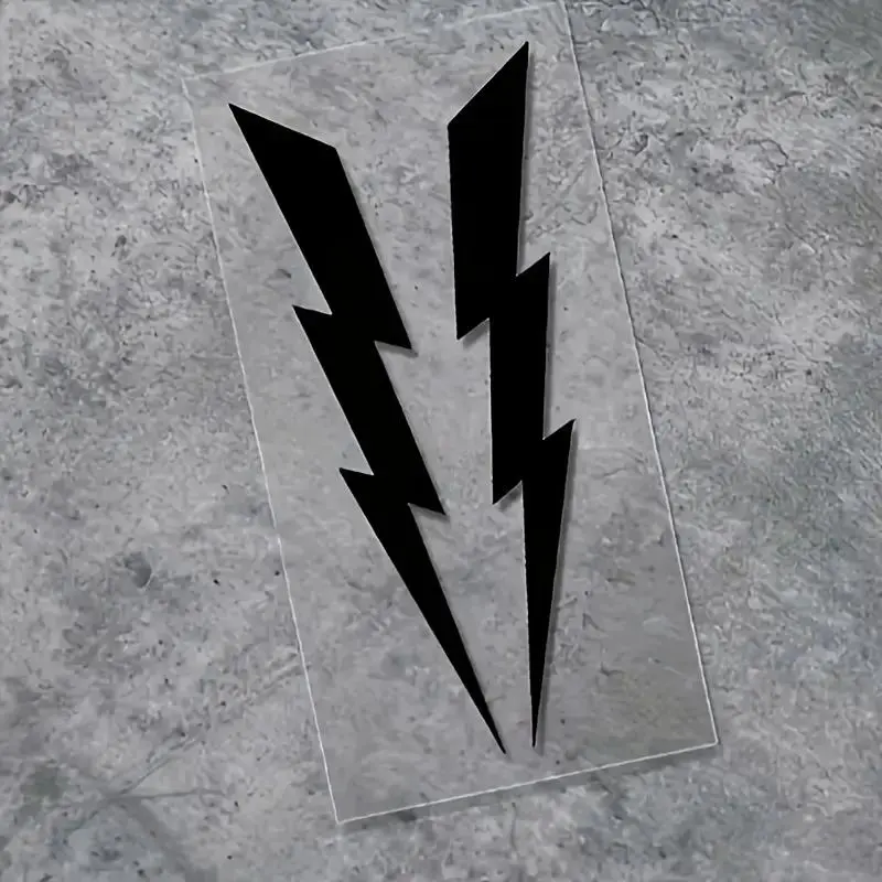 2 Pieces Vibrant Lightning Bolt Vinyl Decals for Motorcycles, Cars, Helmets and Windshields - Durable Pets, Highlight Finishes