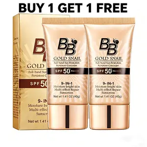 Buy 1 Get 1 | High-coverage waterproof snail BB cream matte finish, long-lasting moisturizing and oil control, high-level daily sun care, creates a natural makeup look, refreshing and non-greasy, ideal for makeup beginners, MothersDayGift,flawless filter.