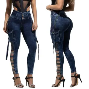 W64-455 Buttlifting Colombian Jeans Fashion Fit Womenswear