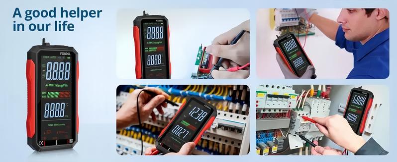 Fully Automatic True RMS (TRMS) 6000 Count Digital Voltmeter - A reliable voltage tester suitable for home, automotive, and industrial applications; a professional electrical tool.