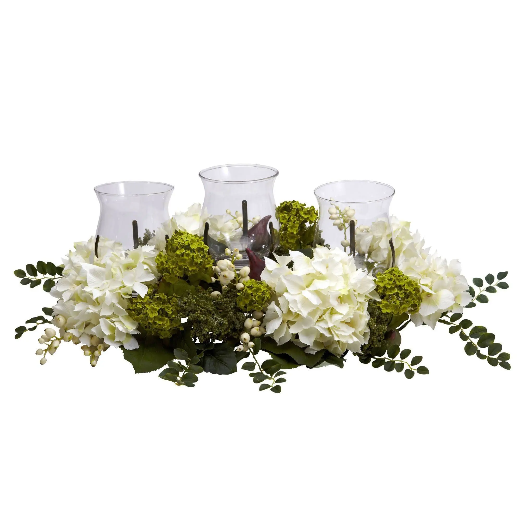 3-Tier Snowball Hydrangea Flower Candle Holder - Indoor Tea Light Holder for Home Decor, Beauty Enhancement, and Pleasure
