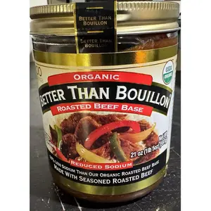 Better Than Bouillon Organic Roasted Beef Base, Made with Seasoned Roasted Beef, USDA Organic 21-Ounce Jar 100 Serving (Pack of 1)