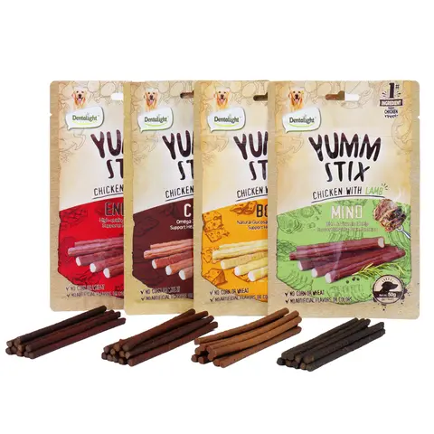 Dog Soft Chicken Treats with Beef/Lamb/Liver/Cheese, High Protein,  Energy Support, DHA & OMEGA 3 & 6, 50g Each (200g 4 Packs)