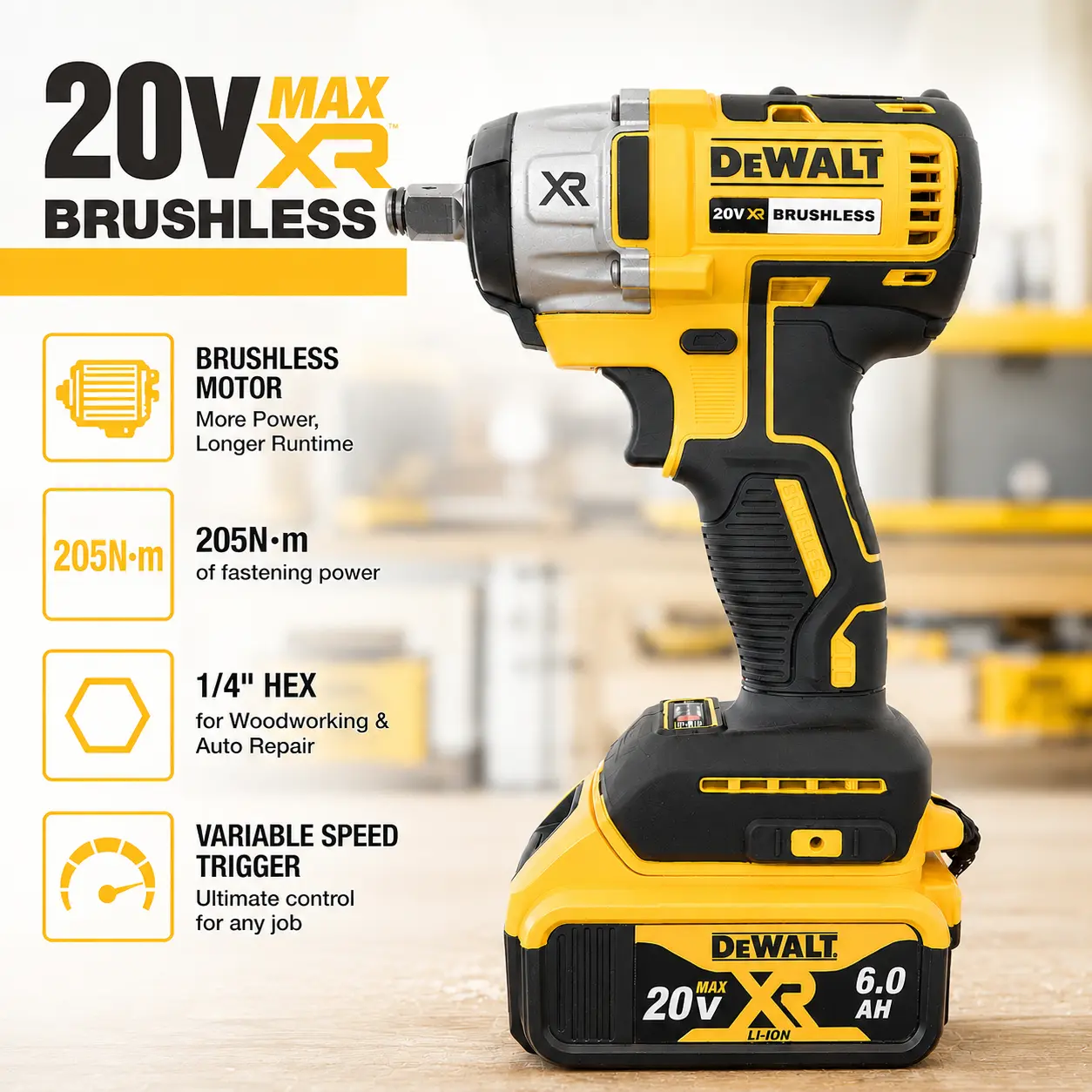2026 Dewalt DCF880 205N. M multifunctional portable wireless impact power tool brushless electric wrench