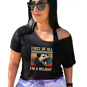 First Of All I'm A Delight - Slouchy Tee - TikTok Black Casual