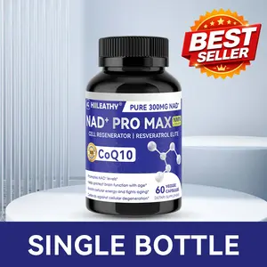 HIILEATHY NAD+ Pro Max | Classic Daily Formula | 300mg Natural Nutrient Mix of NAD+, CoQ10, Resveratrol & Veggie Extracts Brain Health Supplement Antioxidant Supplement