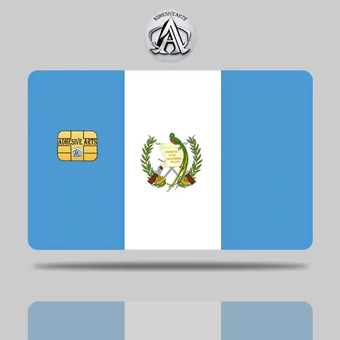 Guatemala Flag Debit Card Skin/Sticker - High Quality Vinyl for Customization and Personalization vinyl sticker