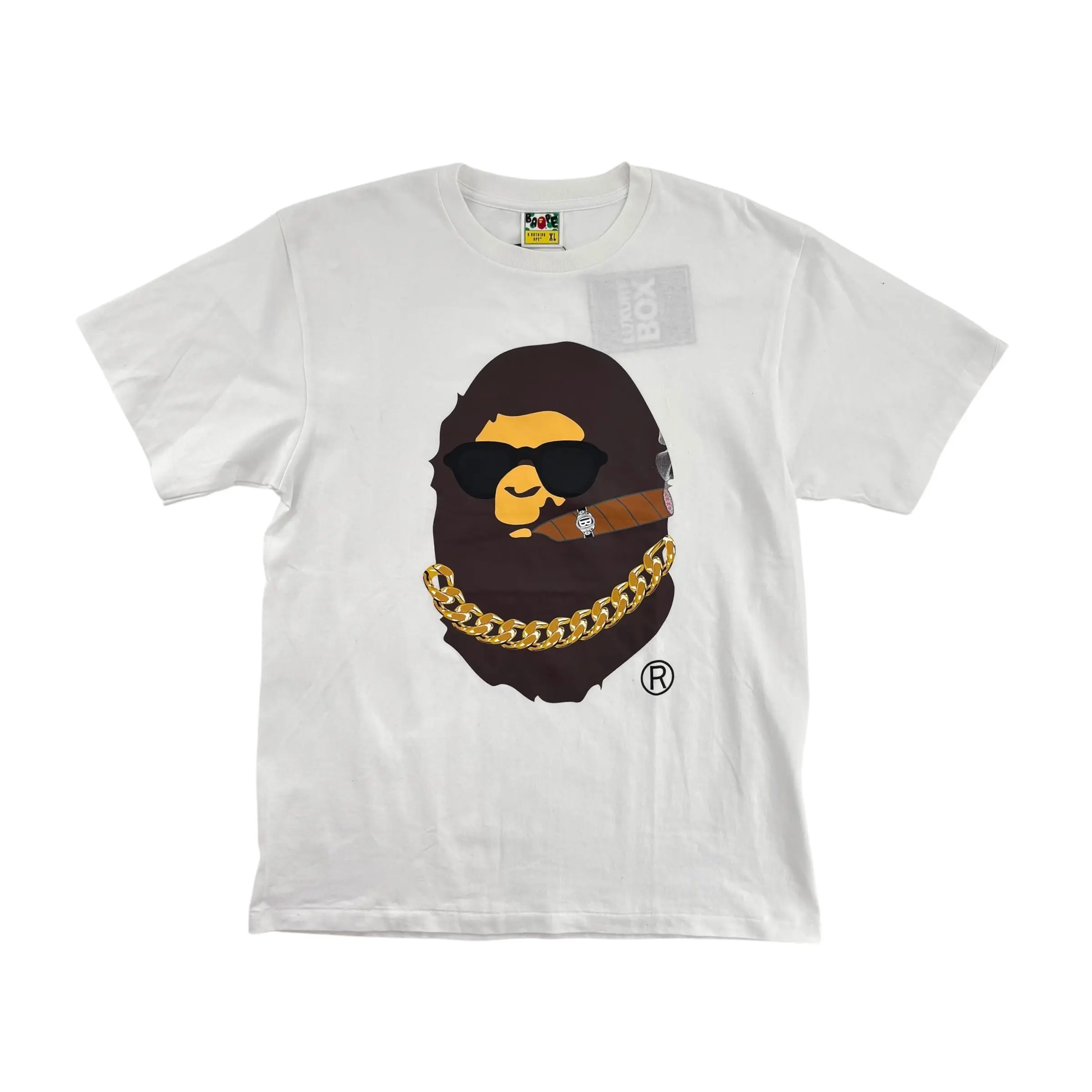 991643 Bape Cigar Head Tee White