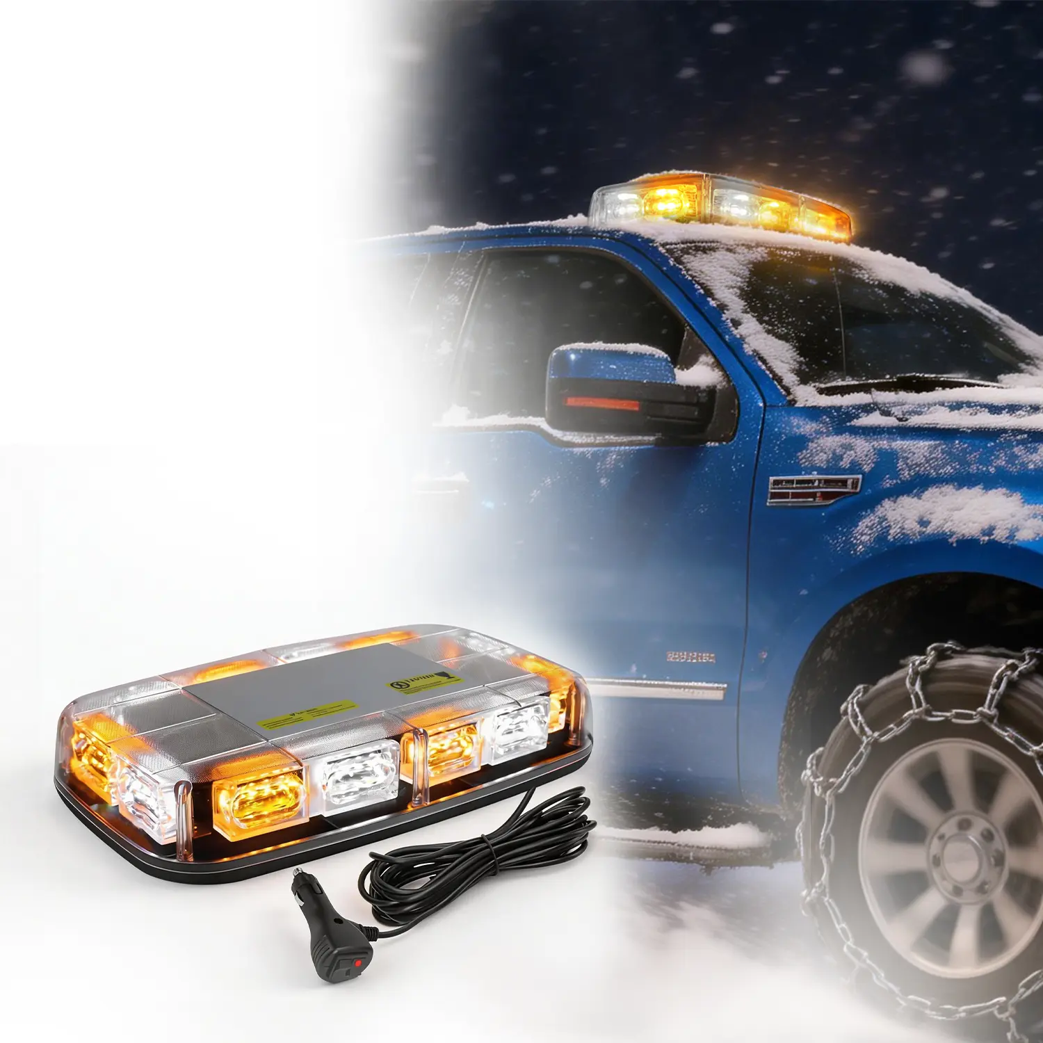 12-in Car Roof LED Mini Light Strips with Magnetic Installation, 12V/24V Compatible for Tractors, Pickups, Truck Accessories, Semi Truck Accessories, ATV, RV, Van, Magnetic Mount, Vehicle Roof Light, Automotive Car Light