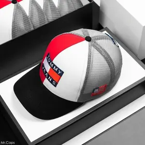 Tommy Jeans Premium Mesh Trucker Hat – Snapback Baseball Cap, Adjustable Streetwear Style, Unisex Fashion Cap, Gorras Para Hombres