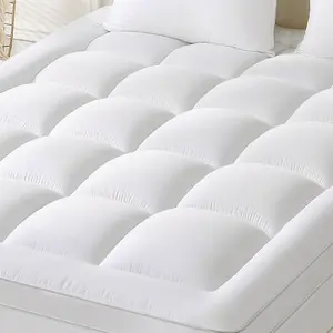 Extra Thick Mattress Topper Queen, Pillow Top Mattress Topper Overfilled 900GSM Down Alternative for Back Pain, Cotton Super Soft Quilted  Mattress Pad 8-20" Deep Pocket