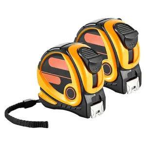 VEVOR 2 Packs Tape Measure 25 ft Length, Measuring Tape with Retractable, Imperial and Metric ft/m Dual-Scale ABS Case Easy Read Steel Measurement Tool, for Outdoor, Decoration