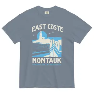 Montauk | Blue Jean | Unisex garment-dyed heavyweight t-shirt