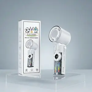 3-in-1 Mini Clip-On Fan, 3000mAh Rechargeable with LED Night Light, 5 Speeds & Ice-Cooling USB Technology - Portable Handheld Cooling Fan for 2026 World Cup Night Matches in USA - Clip-On for Backpacks, Stadium Seats & Tailgates