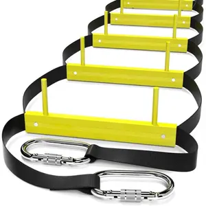 3 Story Portable Foldable Compact Fire Escape Rope Ladder for 3rd Floor Homes, Emergency Survival Tool for Balcony & Windows Fire Safety