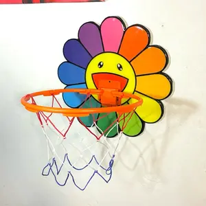 Colorful Hype Beast Flower Resin Wall Art - 1 Ft Handcrafted Murakami Flower Epoxywooden Hanging Decor for Room Ornaments Artistic Decoration