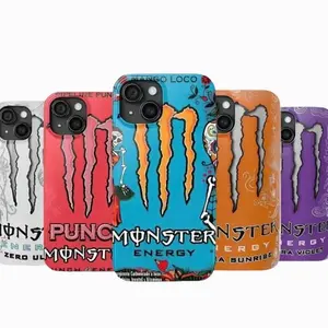 Monster Style Drink Phone Case – Retro Energy Can Design Compatible with iPhone X, 11, 12, 13, 14, 15, 16, 17 & Samsung