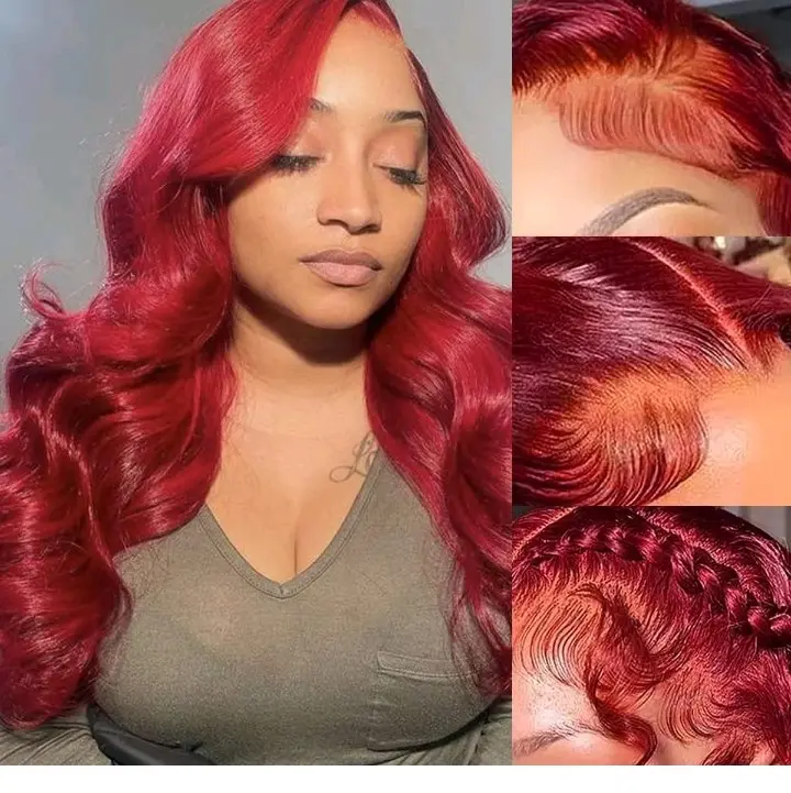 Burgundy 13x4 HD HUMAN HAIR WIG