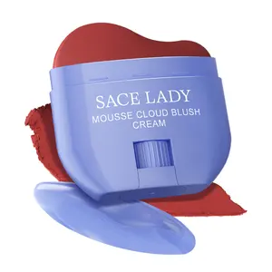 SACE LADY Natural Blush Face Makeup No Drying Pigmented Smooth Blush Cream Nourishes Lip Eye Cheek Cosmetics 0.31Oz