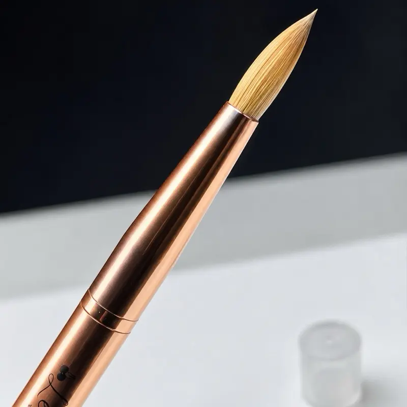 Lelis Nails 100 %kolinsky Acrylic Nail Brush - # 10 - Golden Handle