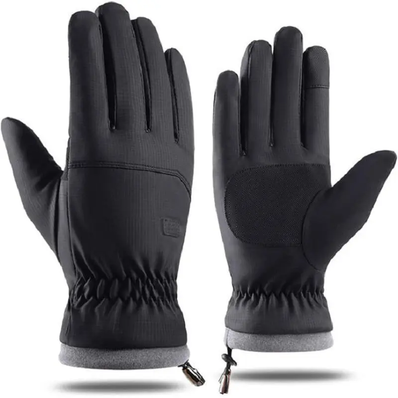 Winter Ski-Gloves for Men-Women Non-Slip-Plus--Thickened Mitt  Cold-Weather Touchscreen-Cycling-Gloves S/M