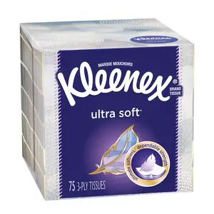 Kleenex Expressions Facial Tissues, 75 Tissues per Cube Box