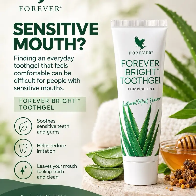 EverNatural Forever Bright Nonfluoride Gentle Effective Toothpaste - Fluoride-Free Natural Alternative with Aloe Vera, Bee Propolis, Peppermint, Spearmint for Gum Health, Gentle Daily Oral Cleansing, Fresh Feeling, Healthy Oral Care