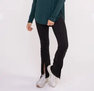 Brushed Ribbed Flare Leggings