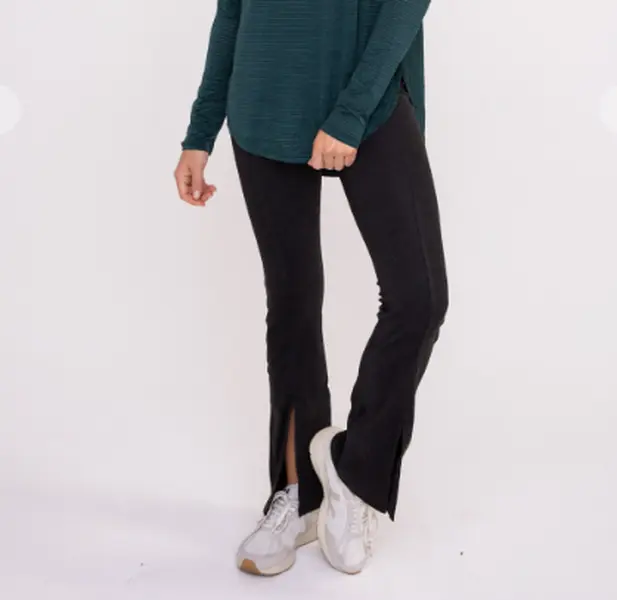 Brushed Ribbed Flare Leggings