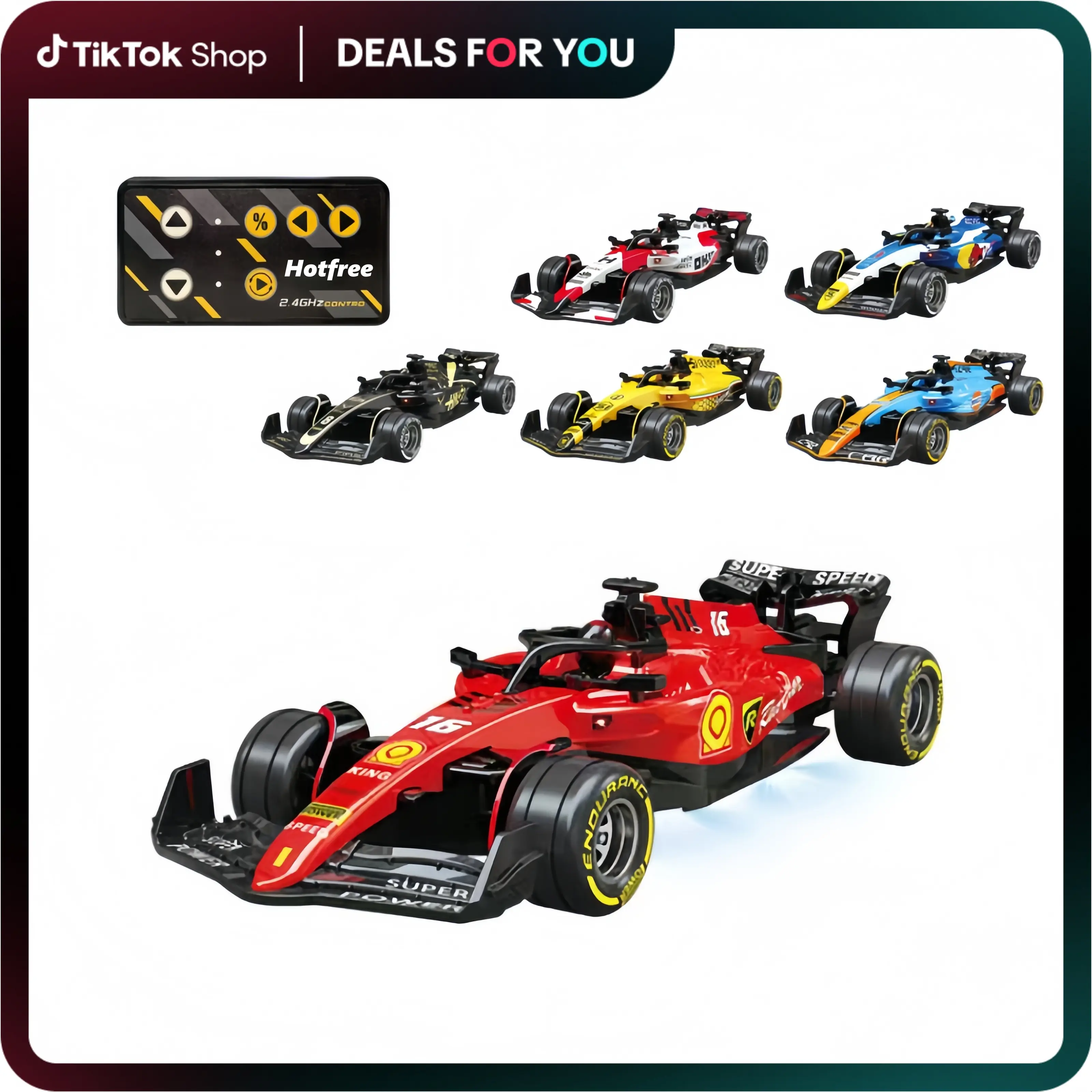 Hotfree 1/64 Mini RC F1 Racing Car, Pocket Size 2.4GHz Portable Drift Car with Remote & App Control, USB Rechargeable Formula Racing Toy, Stress Relief Desktop Entertainment,  Birthday & Christmas Gift
