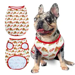 Dog Cooling Shirt for Hot Days - Pizza Frenchie Costume, Corgi Shirt - French Bulldog Clothes for Dogs, Dog T-Shirt, sizes XS-XXL
