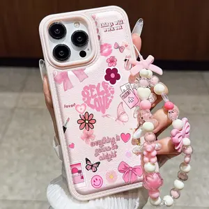 Heart Jesus Pattern Anti-Drop Tpu Case with Phone Lanyard, Fashionable Protective Cover for iPhone 15 Pro Max/14 Pro/16 Plus/11/12/13/14/15 Pro Max/16 Pro Max/17 Pro Max/air, Smartphone Accessories