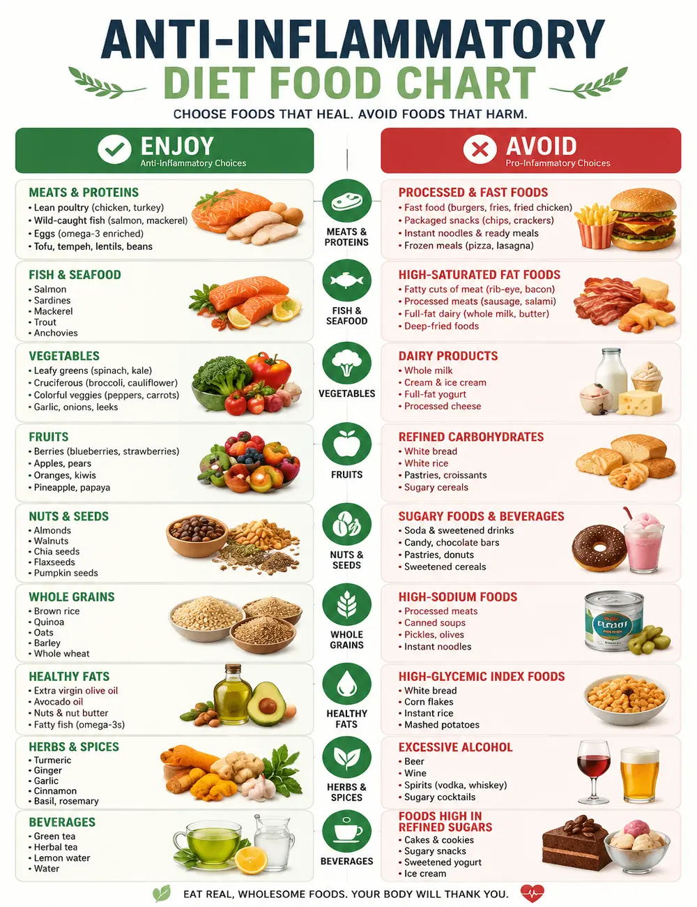 Anti Inflammatory Diet Food Chart Poster Healthy Eating Guide Nutrition Food List Wall Art Gut Health Wellness Kitchen Decor Printable Food Guide Anti Inflammatory Foods Cheat Sheet Healthy Lifestyle Nutrition Education Poster Home Kitchen Clinic Office
