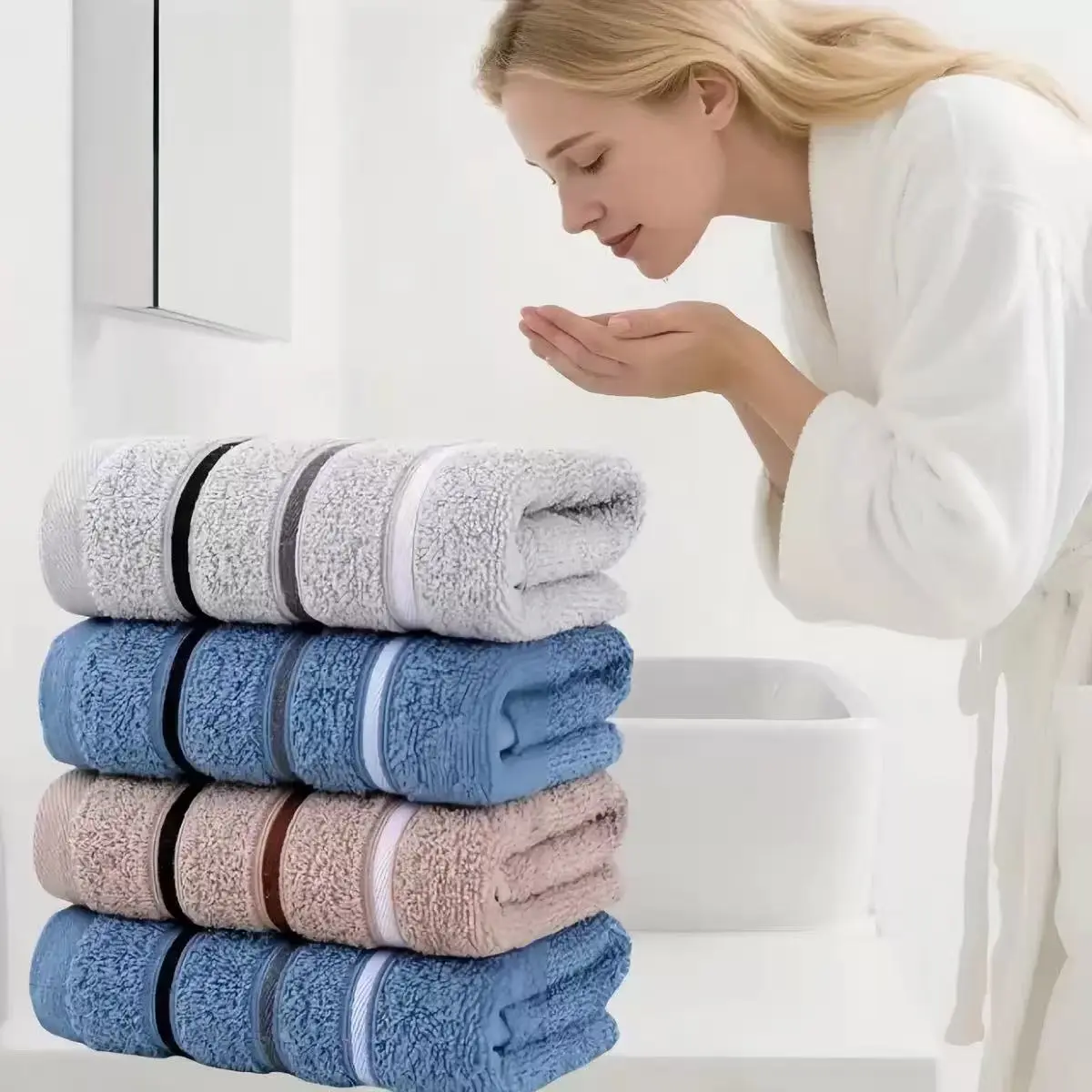 1 luxurious, soft, absorbent towel — cotton home towel and hand towel for adult household use; suitable as Christmas or Halloween gifts; bathroom supplies; outdoor fun; dimensions: 13 × 28.7 inches; Mother’s Day gift