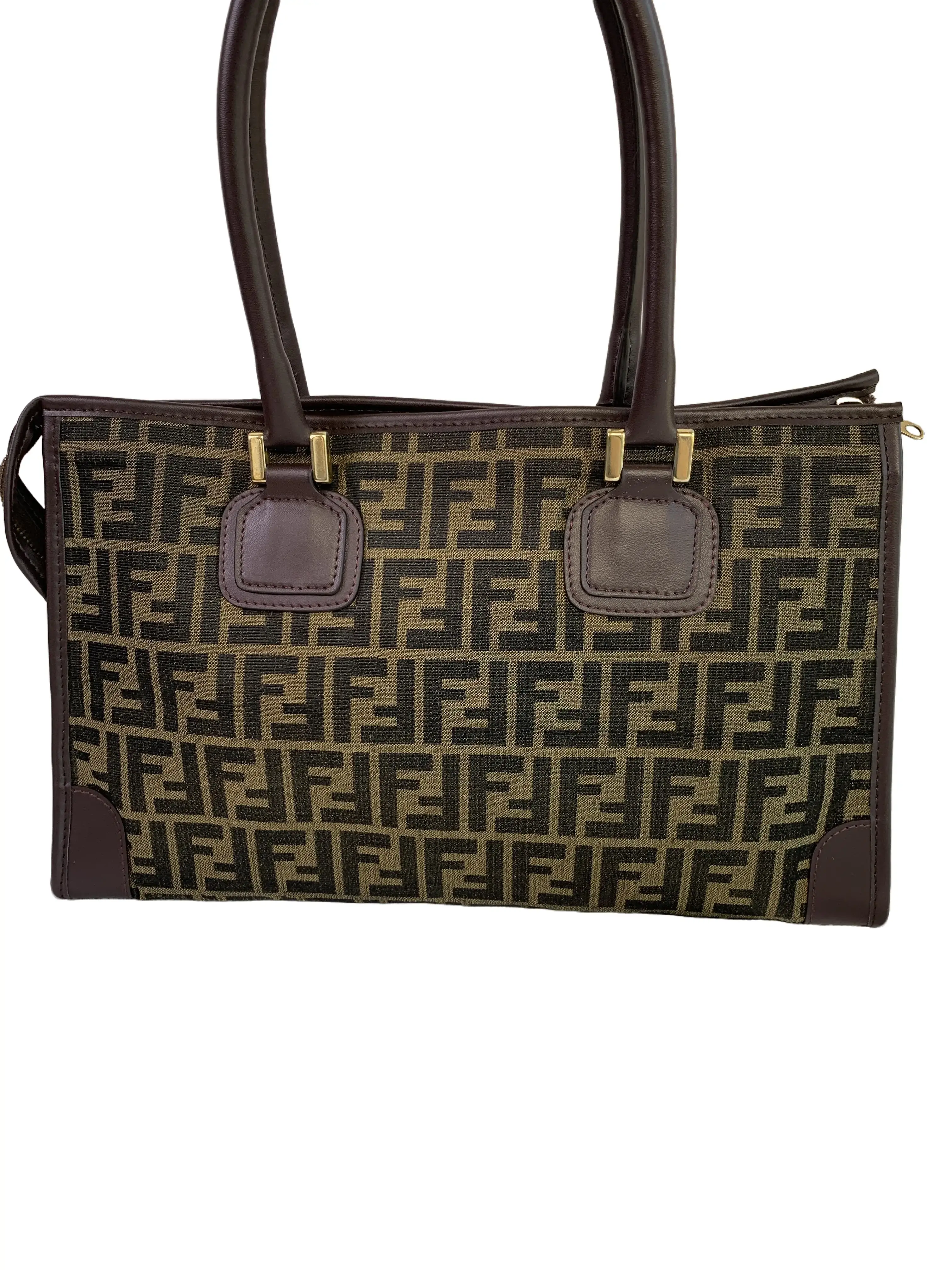 Pre-owned FENDI FF Monogram Handbag/WJ04128721/8721