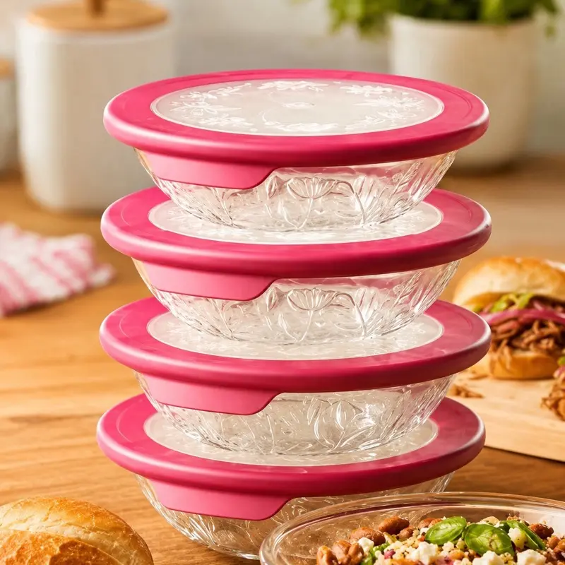 Platos con Tapa Wildflower Set de 4
