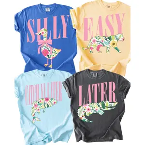 Later Gator Preppy Tee, Colorful Pun Tees, Silly Goose Shirt, Easy Tiger Graphic Tee, Colorful Spring Tee, Fitted Graphic Shirt, Summer Tee, Trending Tee, Cozy Vibes, Gift For Her, Mother Day