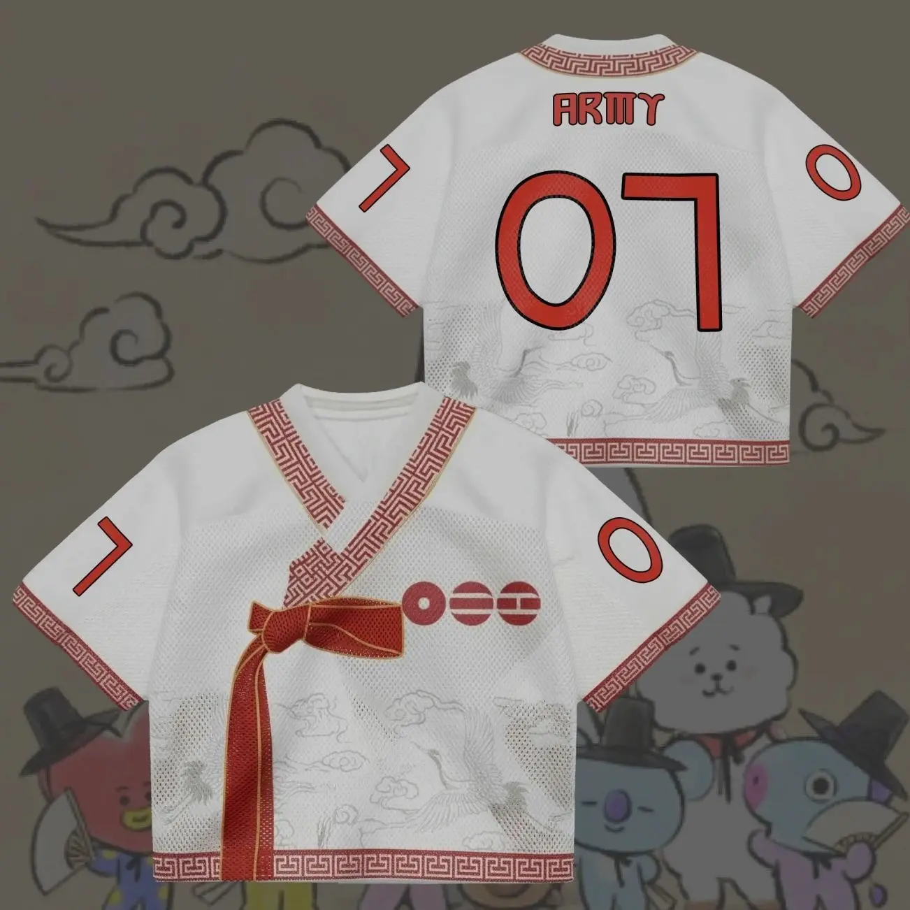 World Tour 2026 Hanbok Style Mixed Mesh Jersey Gifts 7I0