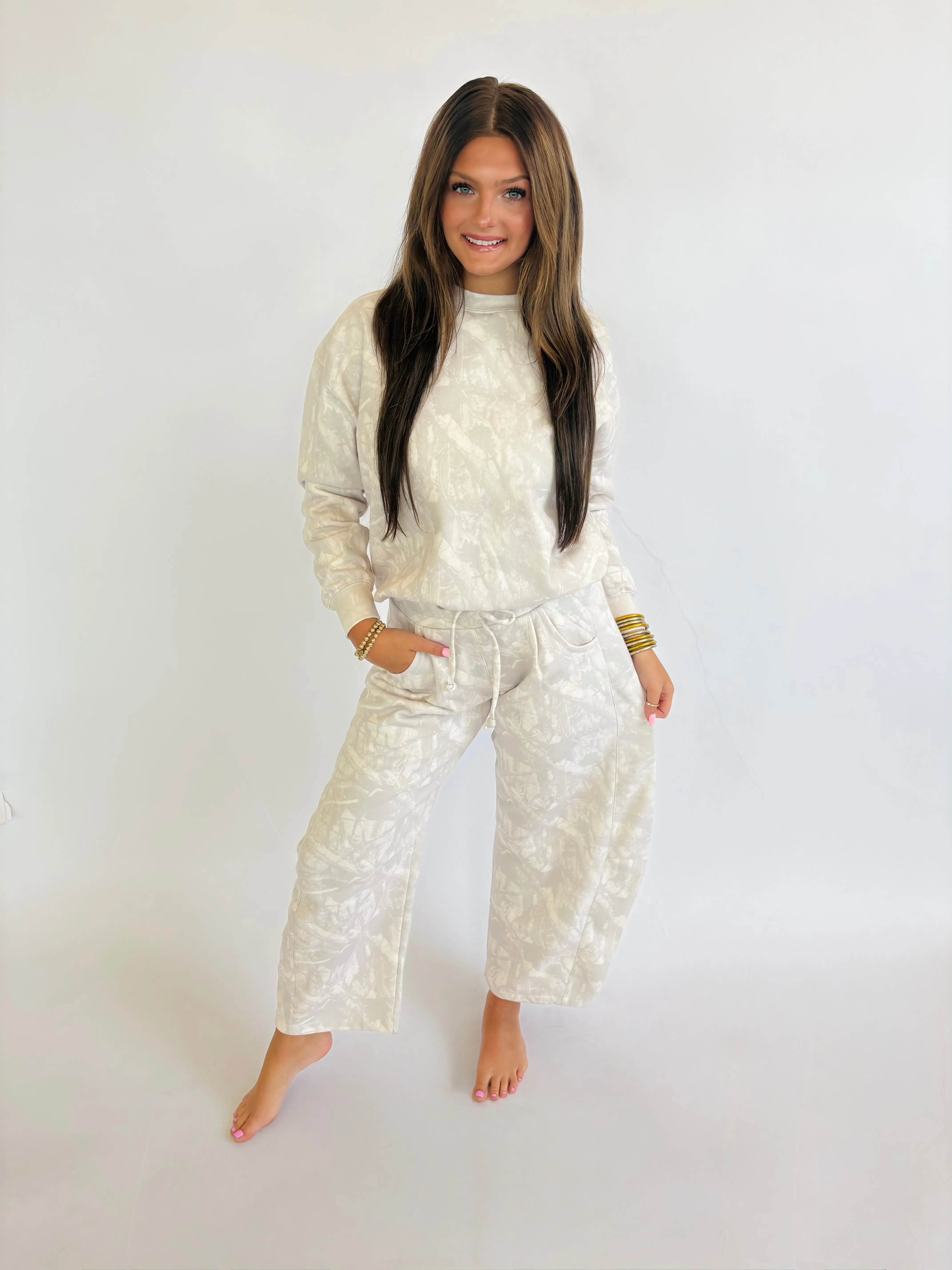 Beige Camo Barrel Pant